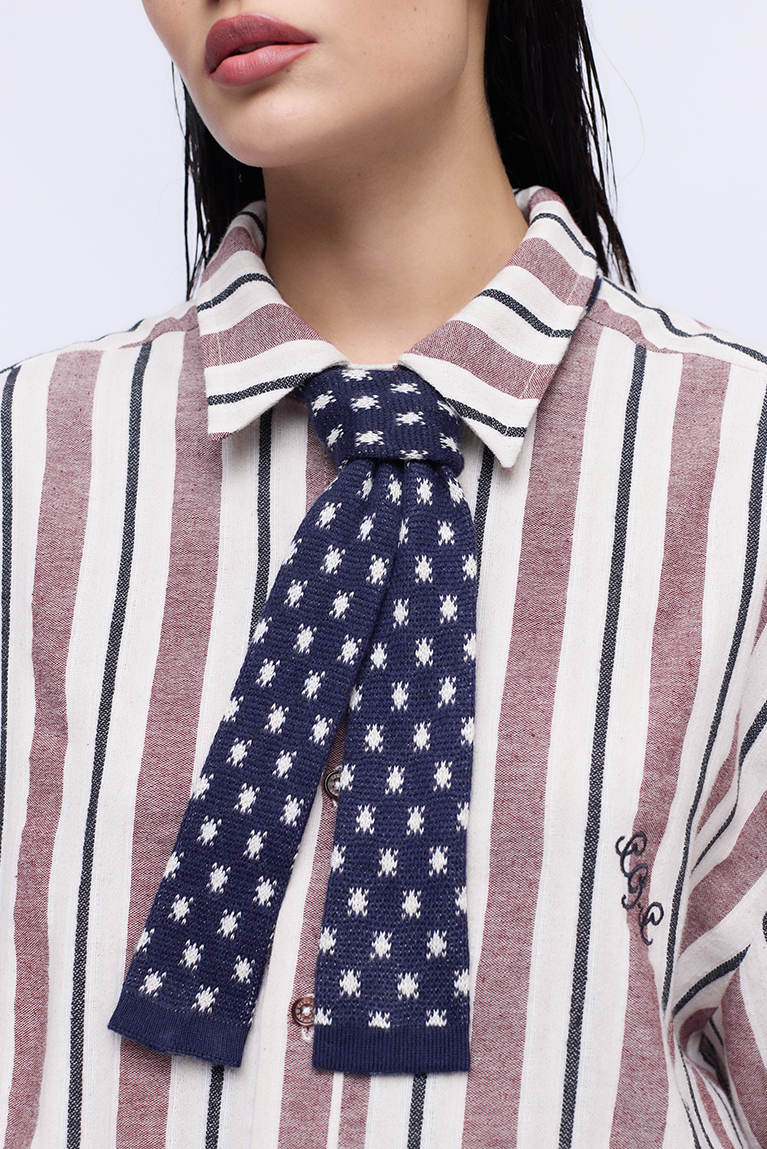 Carnan x CP Tricot Tie - Navy