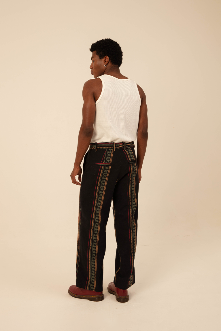 Jacquard Striped Pants