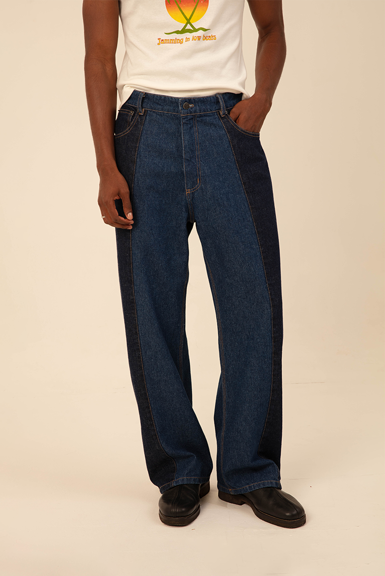 Two Tones Denim Pants