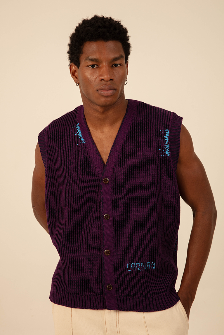 Purple Tricot Vest