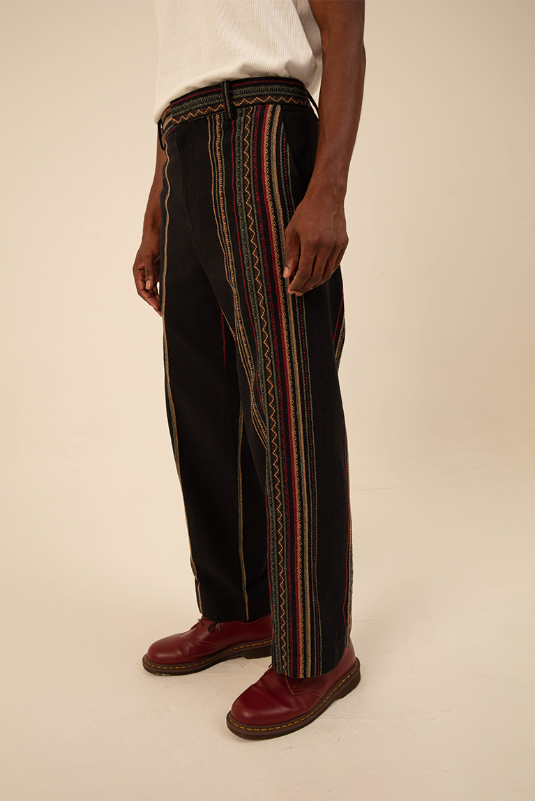 Jacquard Striped Pants