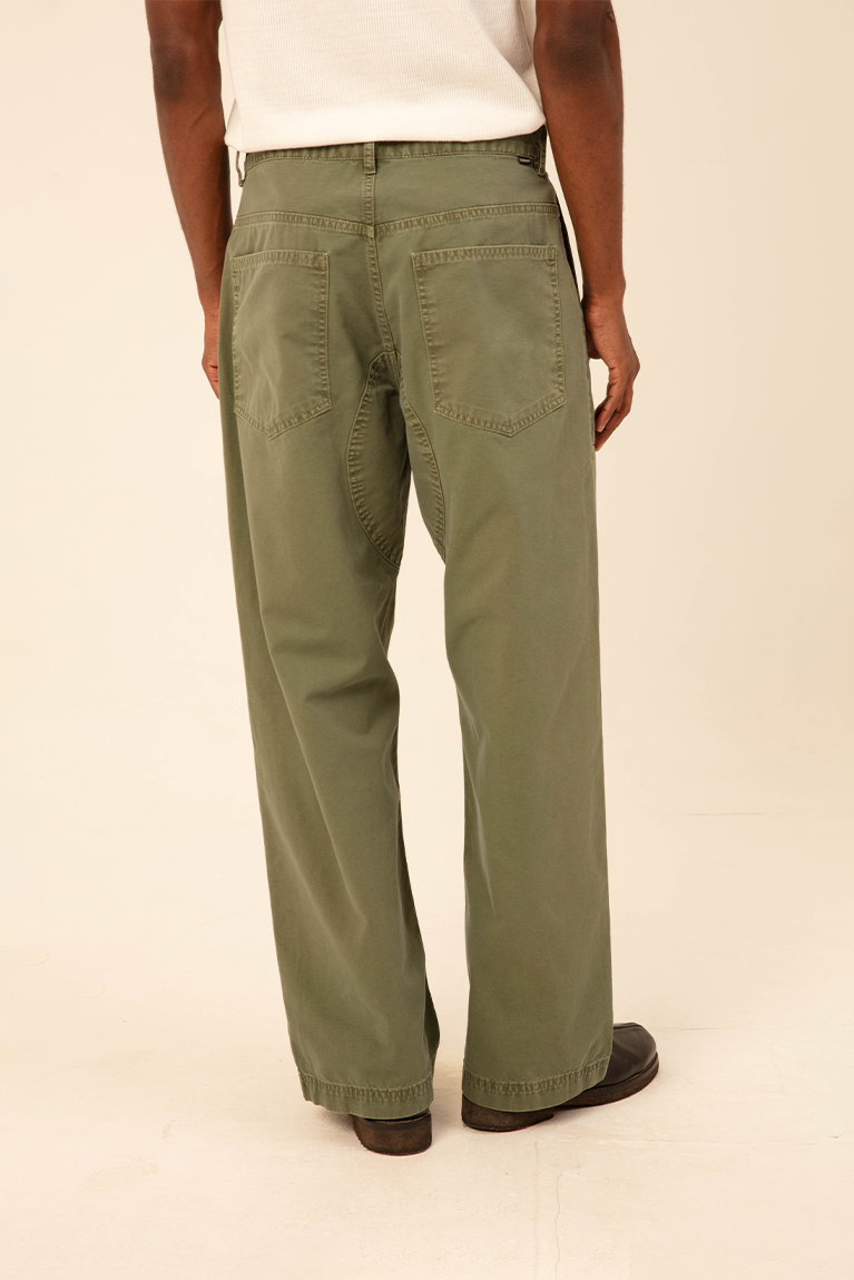 Green Washed Twill Pants