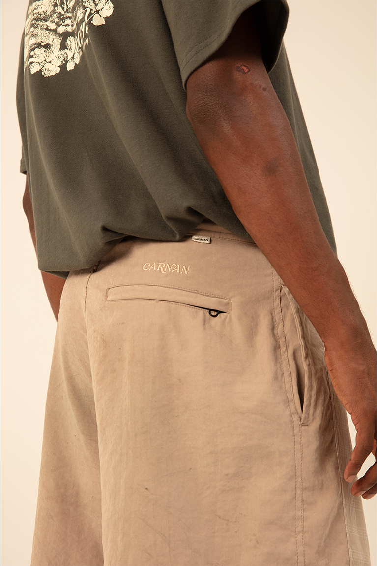 Beige Overlayer Boardshort