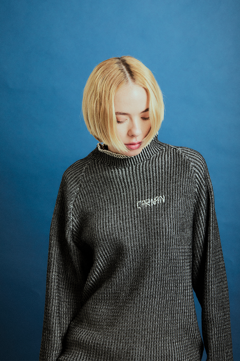 Embroided Turtle Neck