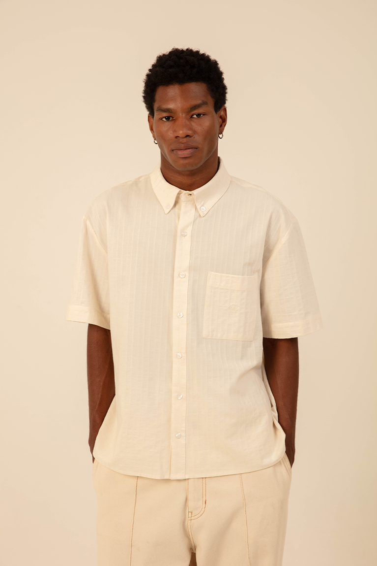 Jacquard White Shirt