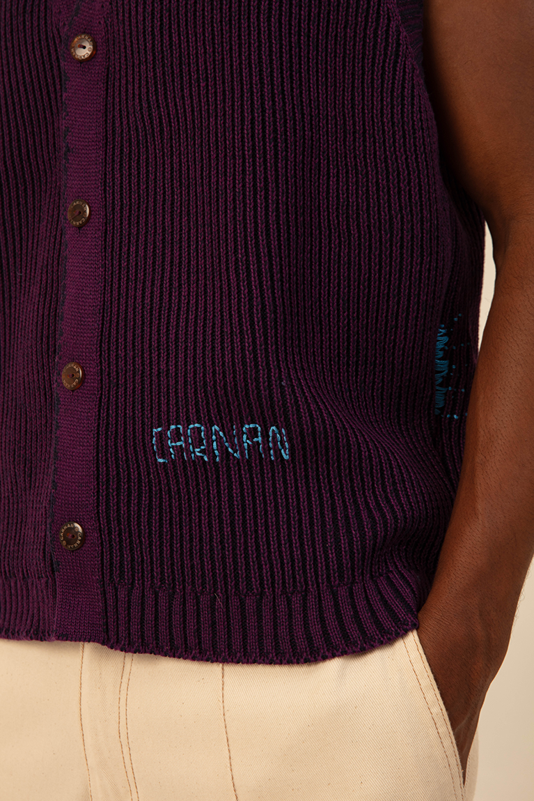 Purple Tricot Vest