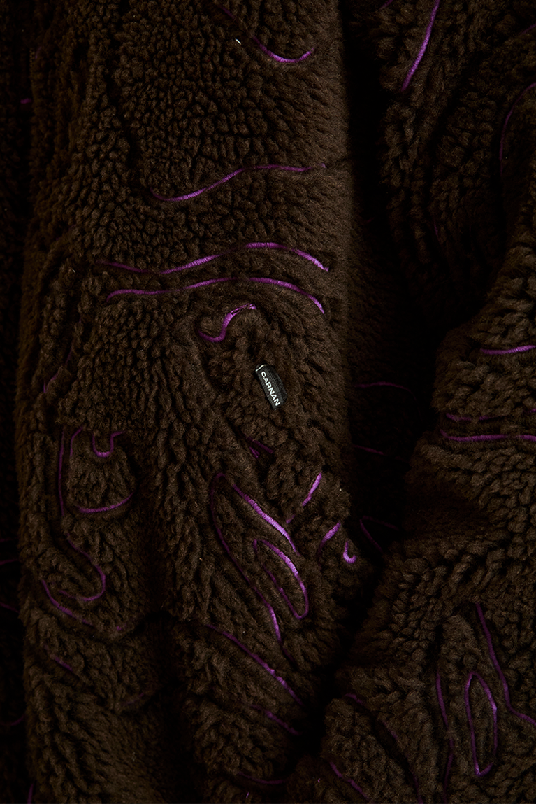 Abstract Embroided Fleece