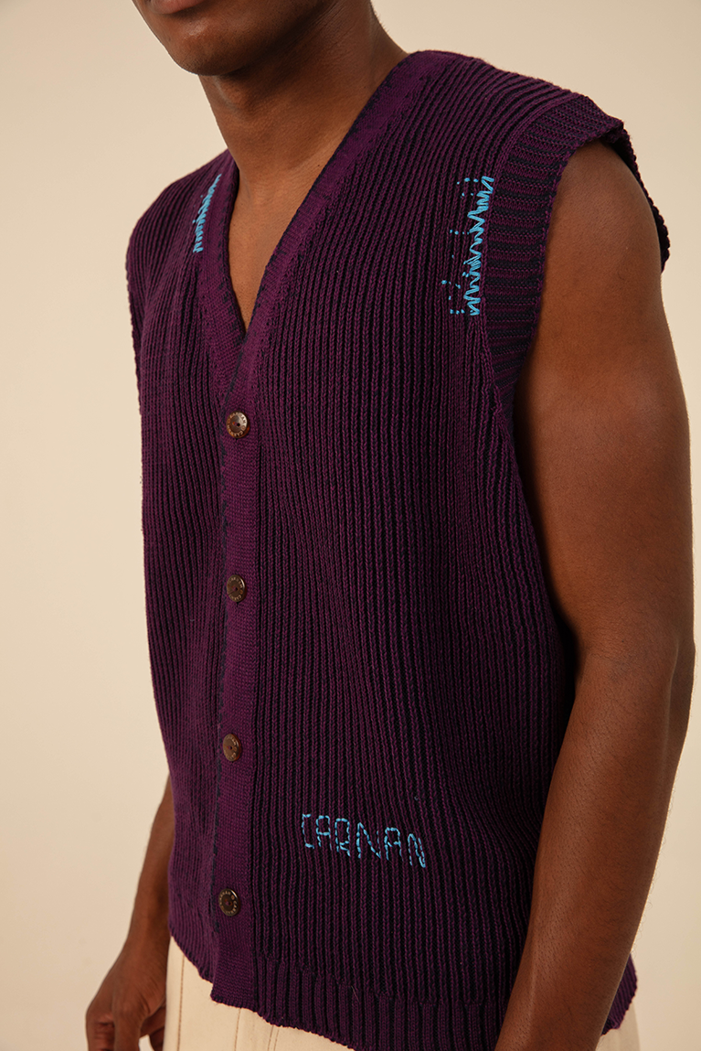 Purple Tricot Vest