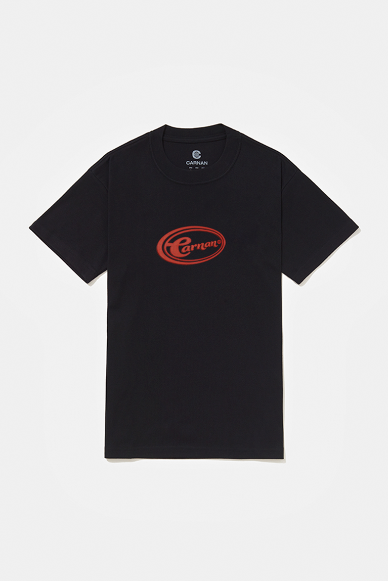 Carnan Red Logo Heavy T-Shirt - Black