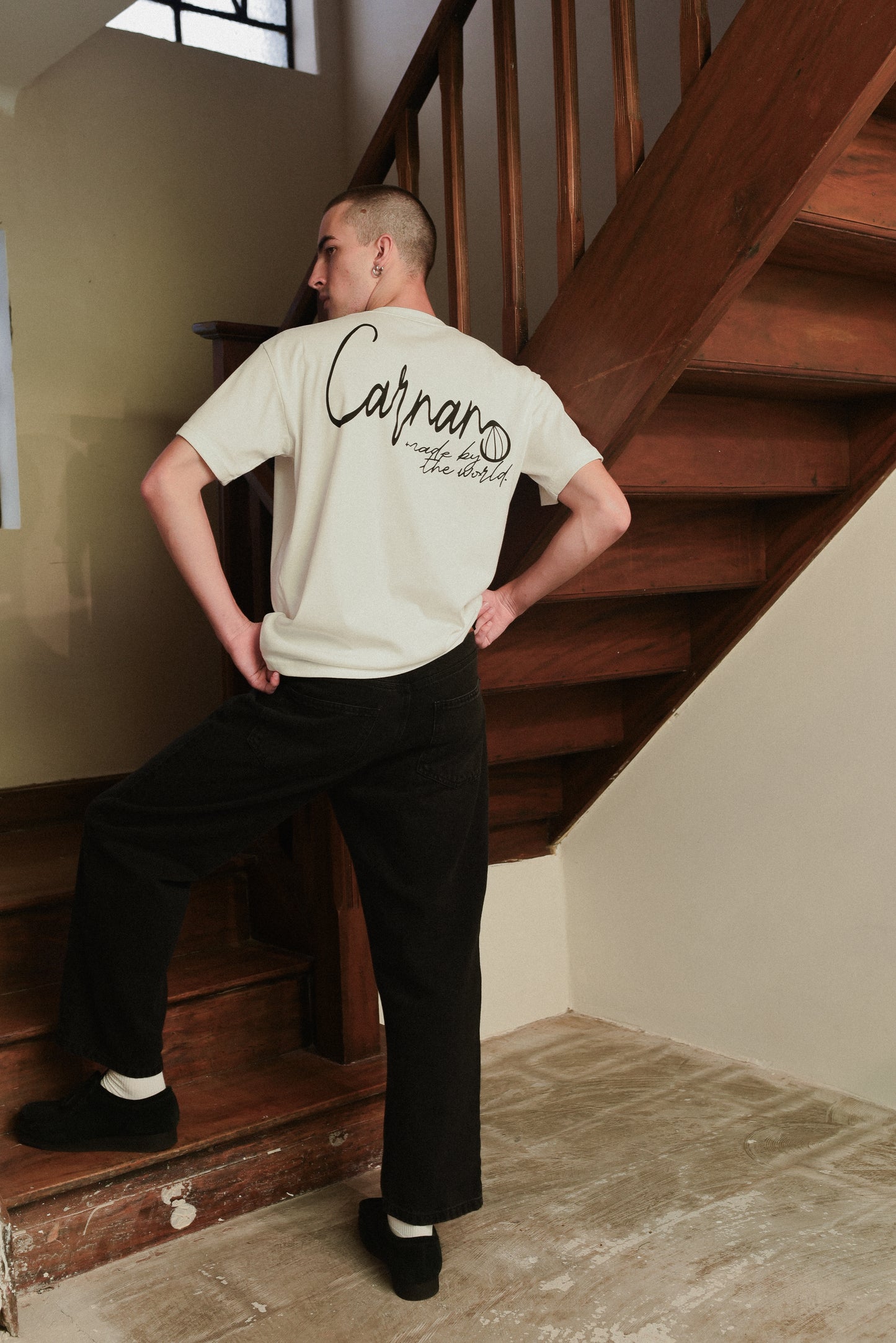 Heavy Cursive T-Shirt - Off White