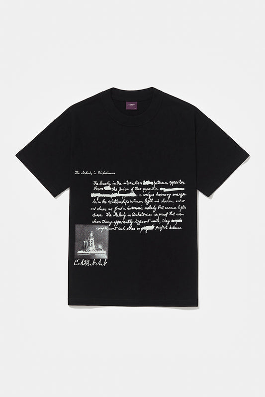 Letter Premium Boxy T-shirt - Black