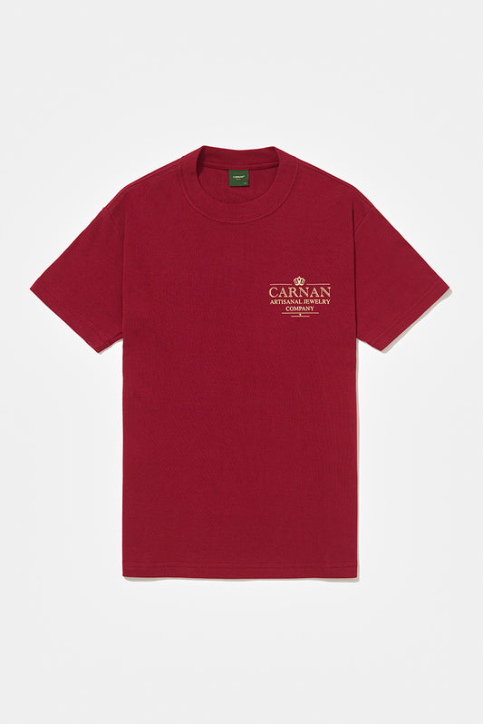 Jewelry Heavy T-shirt - Burgundy