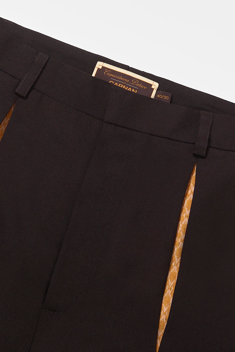 Carnan x CP Brown Pleated Pants