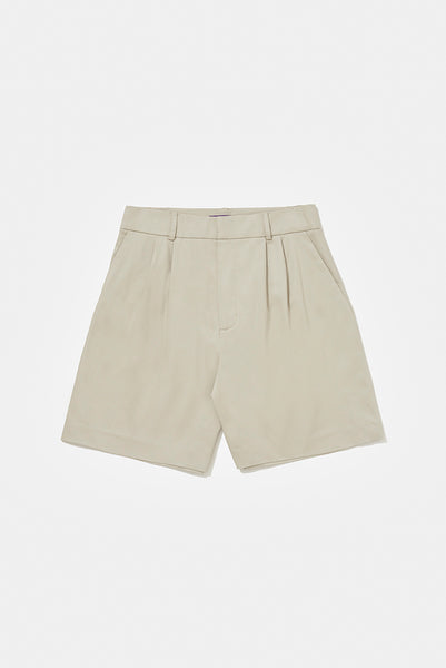 Short Carnan Embroided Beige Shorts