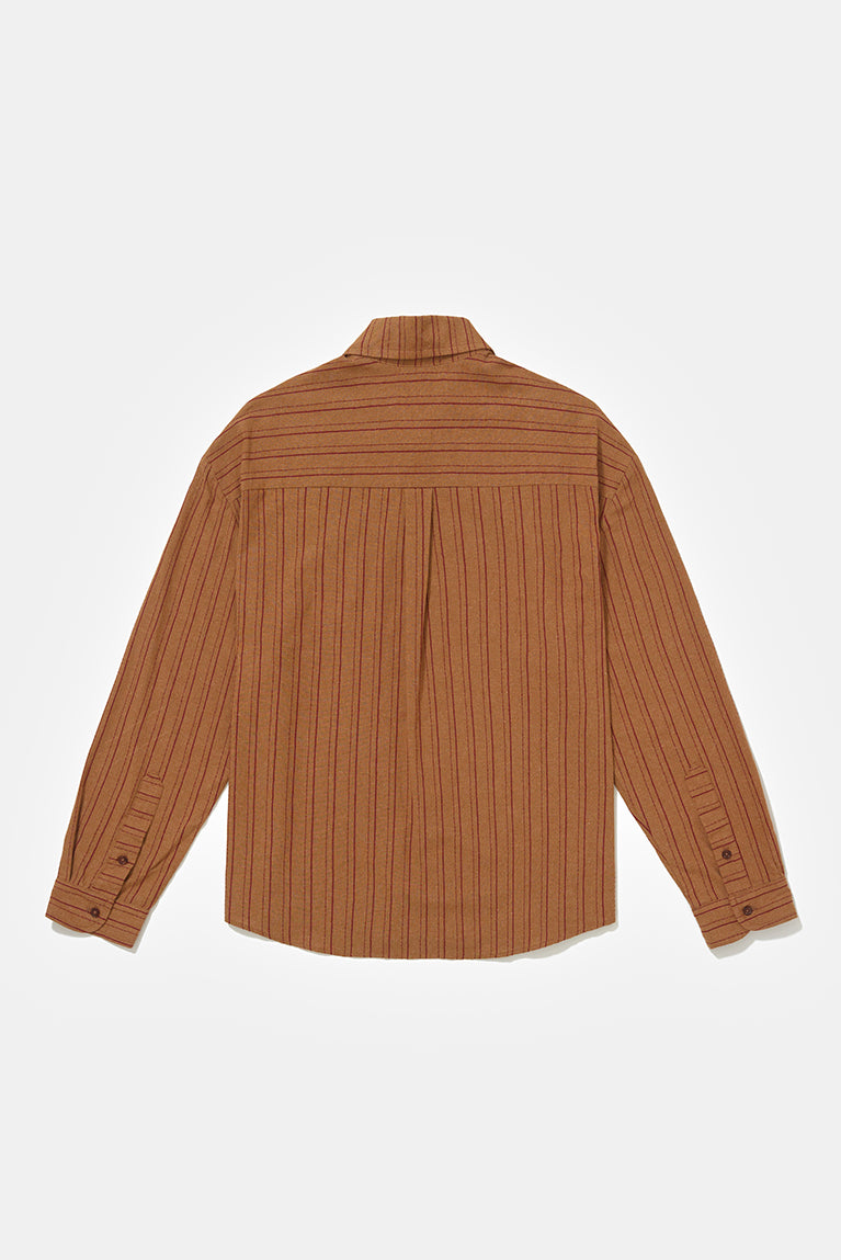 Carnan x CP Brown Striped Shirt