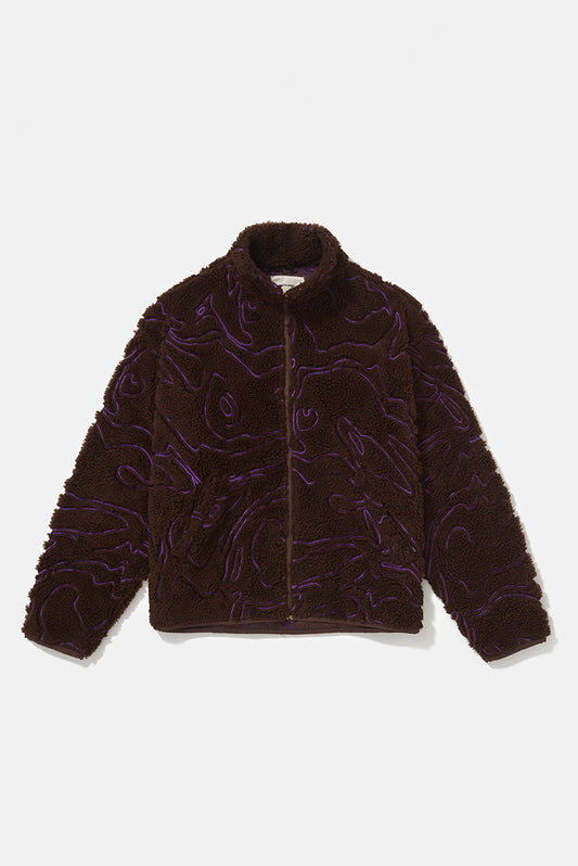 Abstract Embroided Fleece