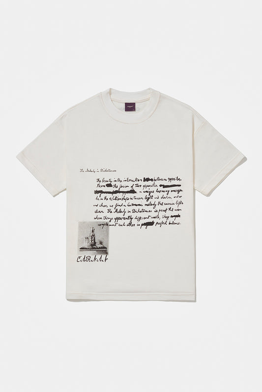 Letter Premium Boxy T-shirt - Off