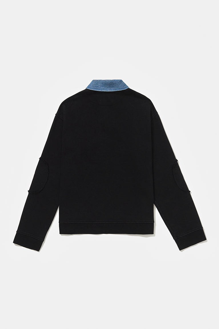 Stoned Black Polo Sweatshirt