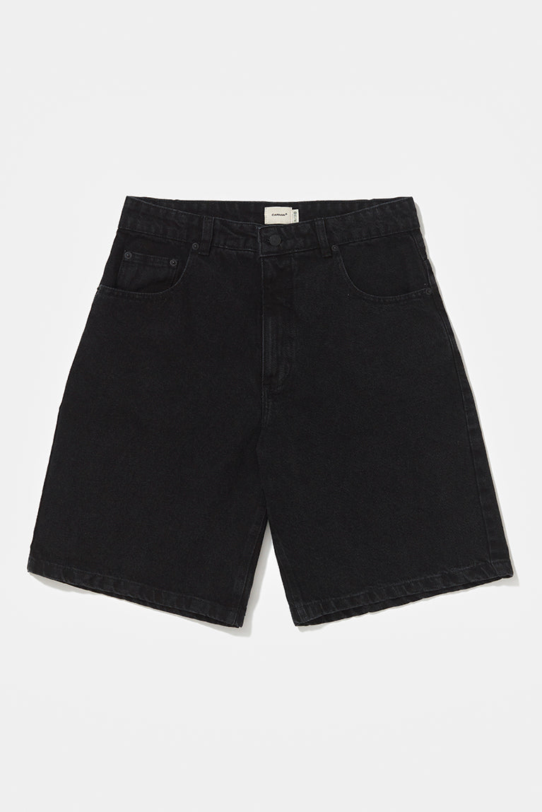 Stoned Black Jeans Shorts