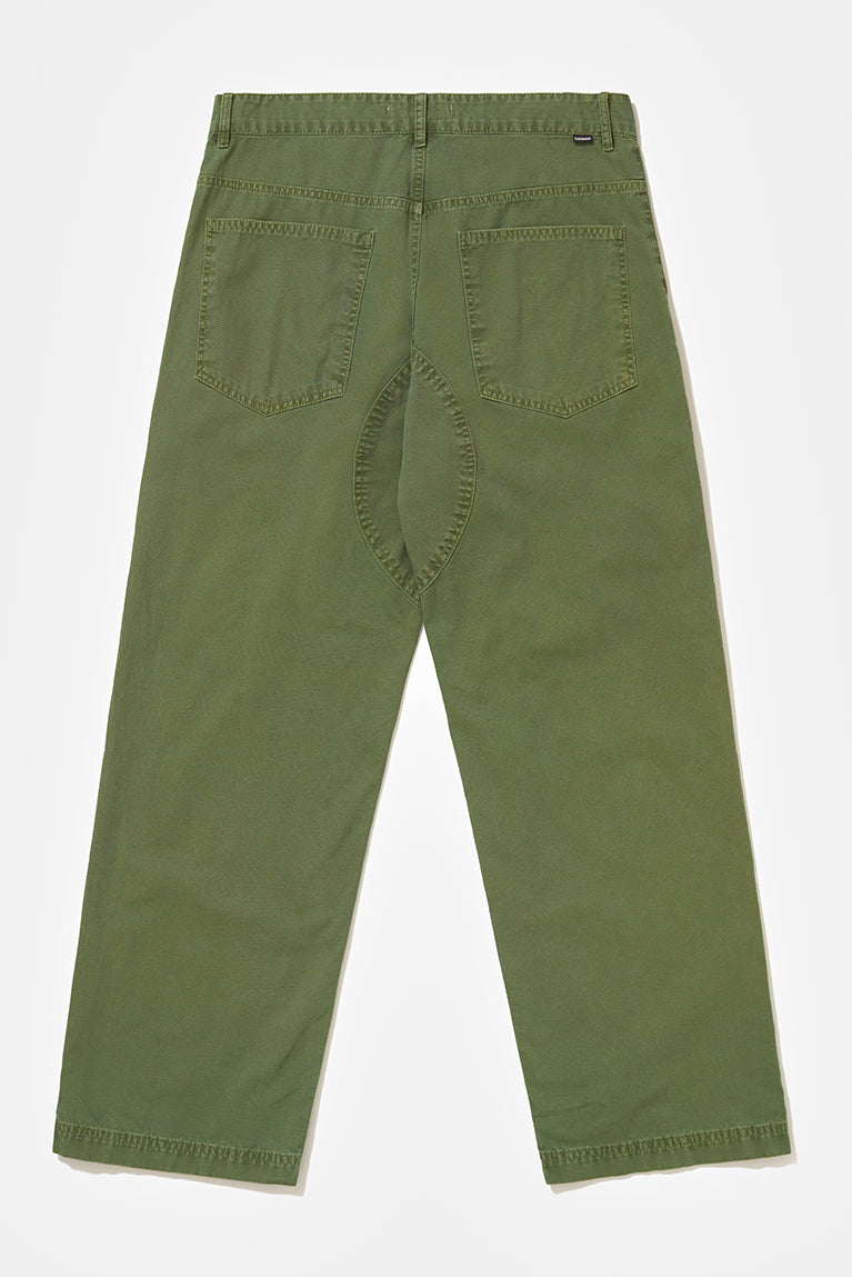 Green Washed Twill Pants